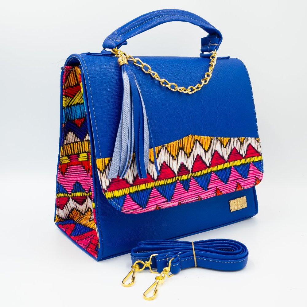 Faux Leather Crossbody Tote Bag